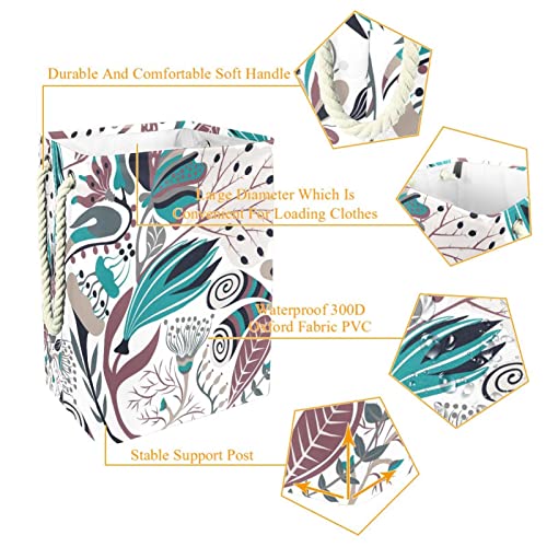 Panier à linge imperméable à fleurs grand format pour rangement maison - 6