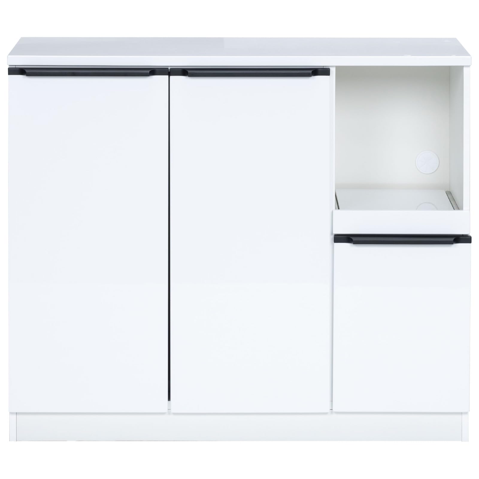 エナメルホワイト スリムタイプ食器棚 エナメルホワイト スリムタイプ