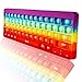 Skisneostype Push Bubble Poppet Fidget Toy Set, Regenbogen Klaviatur Popet Spielzeug, Antistress Plopper Spielzeug, Sensory Squeeze Figet Toys für Kinder und Erwachsene mit ADHS oder Autismus