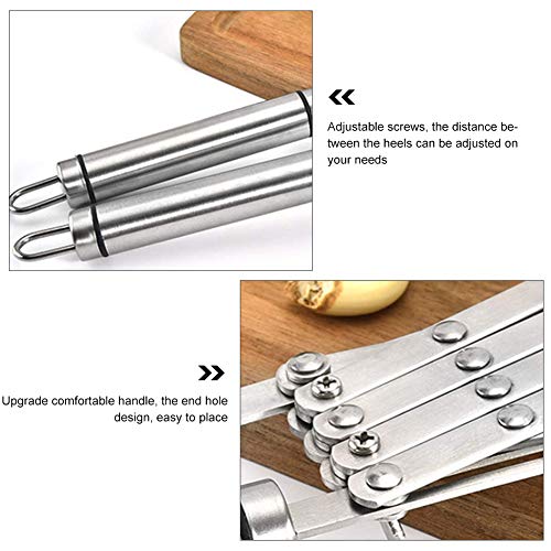 TWSOUL 5 Wheel Pastry Cutter, adjustable Stainless Steel Expandable Divider with Handle Pizza Slicer Multi-Round Pastry Knife cake slicer dough roller, Easy to Use (Portable Size: 2.3\"x10.7\")