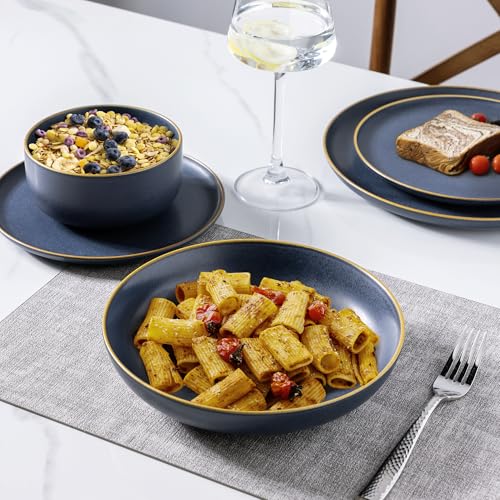 Leratio LPB115BL 9.0'' Stoneware Pasta Bowls Set Of 4 thumb #2