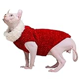 VOODUE デボンレックス肥厚ぬいぐるみコート猫セーター衣装スフィニックス服カッテンスフィンクスプルオーバー衣料品冬生き抜く (Color : 6, Size : S)