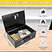 YIYITOOLS Fireproof Lock Box with Key and Combination Lock, Fire Safe Document Box, Portable Fireproof Waterproof Safe for Home,Office,Travel, Secure Storage for Documents,Jewelry,Passport,Cash