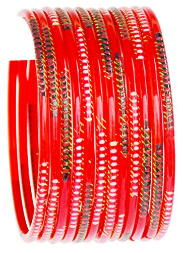 Image of JD'Z COLLECTION Indian Jewelry Bangles Set Bollywood Style Bangle Bridal Ethnic Dailywear Glass Bangles Set
