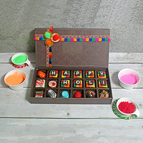 Image of Velvet Fine Chocolates Gift Hamper Pack with 18 Assorted Colourful Chocolates | Premium Gift Hamper for Family, Friends, Employees
