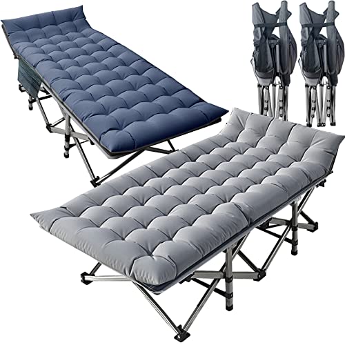 H&ZT 2 Pack Folding Camping Cots for Adults, Camping Cots for Adults Most Comfortable, Adults Sleeping Cot, Heavy Duty Portable Office Nap/Camp/Travel/Vacation/Sunbathing Cots H&ZT 2 Pack Folding Camping Cots for Adults, Camping Cots for Adults Most Comfortable, Adults Sleeping Cot, Heavy Duty Portable Office Nap/Camp/Travel/Vacation/Sunbathing Cots