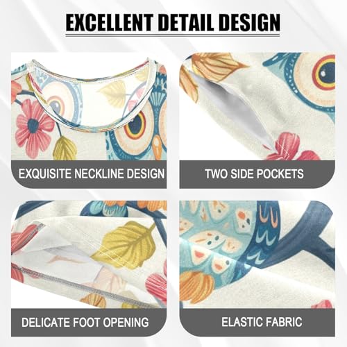 Owl(87) Kids Pjs Set Boys Girls Summer Short-Sleeve Sleepwear Pajamas 2PCS4