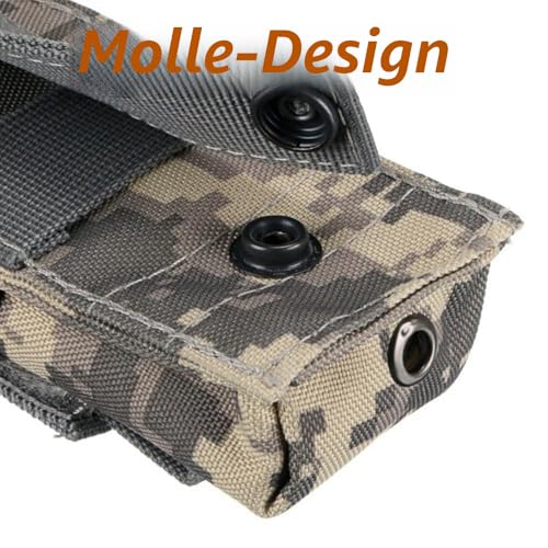 ACEXIER Outdoor Jagd Messer Holster Molle Taschenlampe Beutel Fackel Halter Fall Magazin Tasche Militär Pistole M5 Taktische Taschenlampe Tasche (Black)