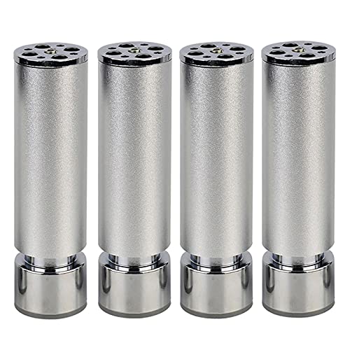 Patas de repuesto metálicas de 12 cm cromadas para muebles de cocina y camas 2