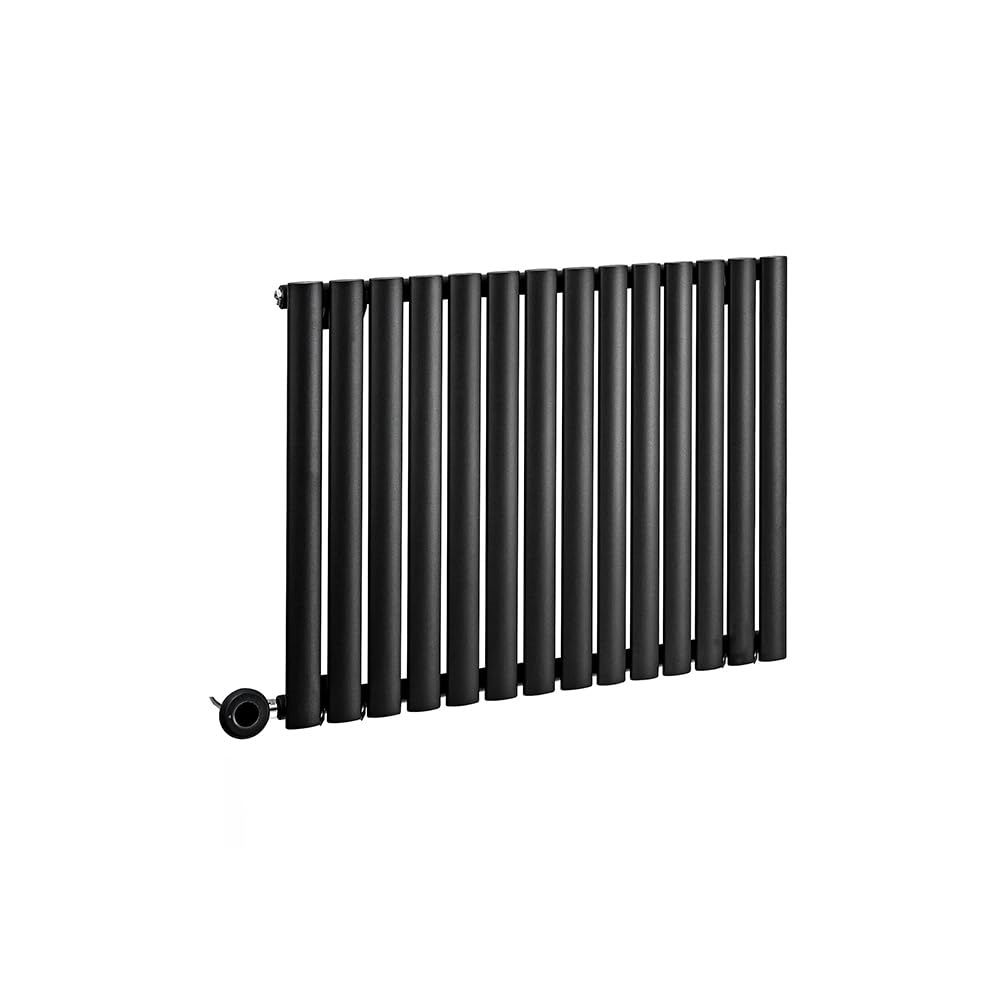 Milano Black X Ecoso Aruba - Electric Horizontal Designer Radiator - 635Mm X 826Mm (Single Panel) - With Hardwired Wi-Fi Thermostatic Heating Element