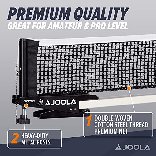 JOOLA Spring Professional Table Tennis Net and Post Set - ITTF Tournament Approved - 72in Regulation Ping Pong Net with Spring Activated Clamp Attachment - image 4