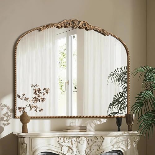 Besdomus Gold Large Arched Mirror