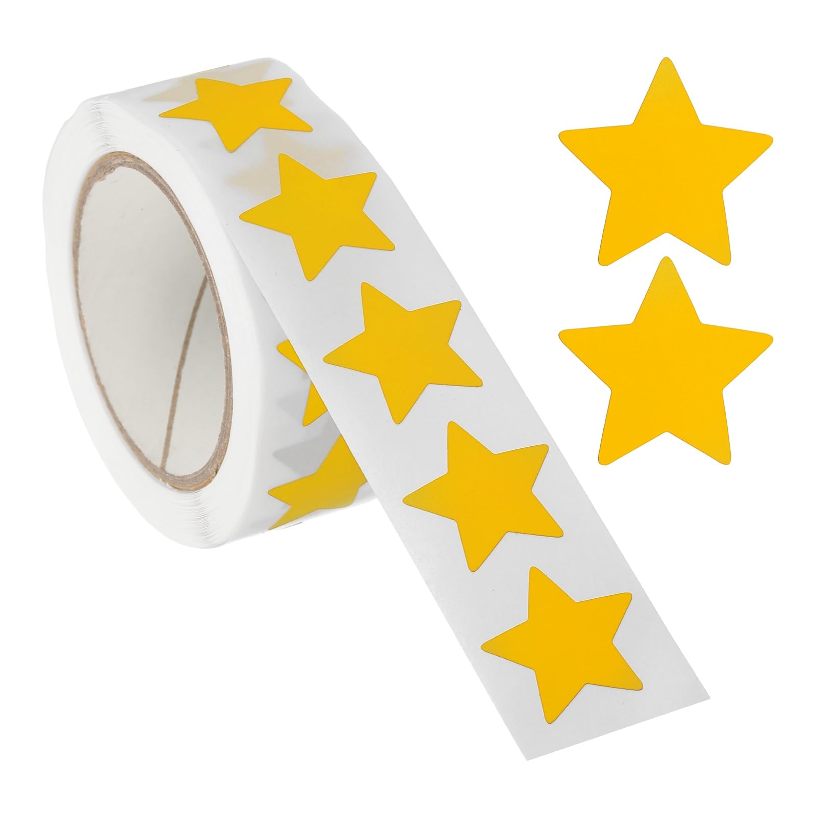 PATIKIL Star Stickers Roll 3/4", 500 Pcs Self-Adhesive Reward Stickers Star Labels for Behavior Chart Classroom Teacher Supplies and DIY Craft, Yellow