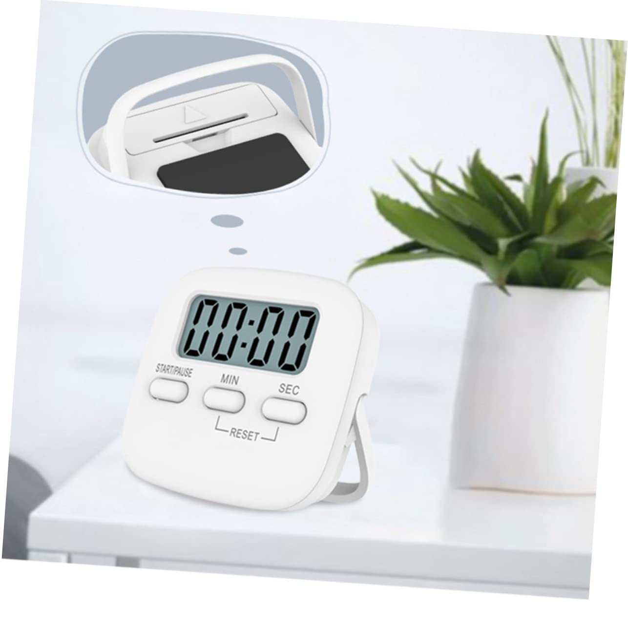 IMIKEYA 6stücke Digitaler Küchentimer Mit Großem LCD-Display Für Schüler Küche Und Büro Magnetische Stoppuhr Für Kochen Sport Und Badezimmer Weiß