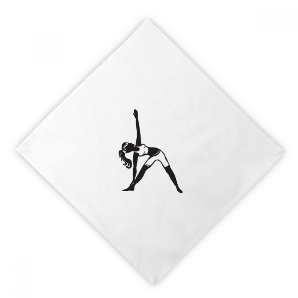 Servilletas de tela lavables para evitar el papel con diseño zen de yoga en estiramiento