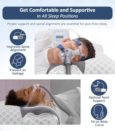 image for IKSTAR 3.0 Memory Foam Pillow for CPAP Side Sleeper - CPAP Pillow for 