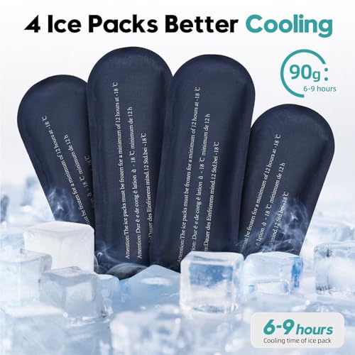 allcamp insulin cooler travel case diabetic medication cooler with 4 ice pack - medical cooler bag portable and reusable grey 9x 472x 314 inches