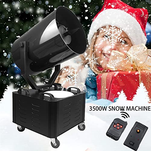Máquina de nieve comercial de 3500 W, con cabeza giratoria de 360° y control remoto, para exteriores y eventos navideños miniatura 2