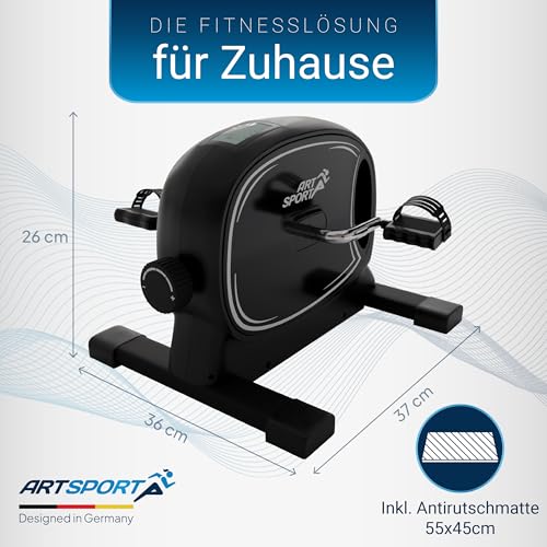 Juskys Pedaltrainer Sportivo - leiser Heimtrainer, Fitnessgerät, Senioren, Armtrainer, Beintrainer, Mini Fahrrad für Zuhause