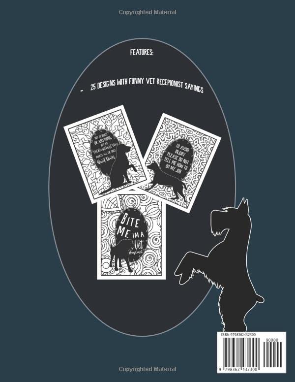 Vet Receptionist Coloring Book: A Funny Veterinary Receptionist Gift Idea image 3