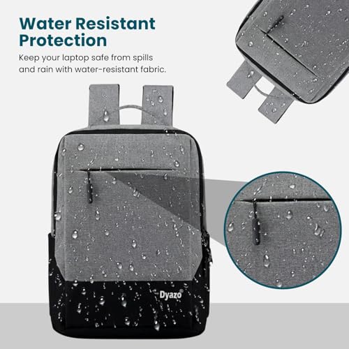 Image of Dyazo 15.6 inch Slim Laptop Backpack | 30L Business Notebook Computer Bag | Water-Resistant Laptop Bag | Suitable for Office College, School Men & Women (Grey)
