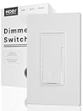 Digital Dimmer Light Switch, 3 Way & Single Pole Dimmable Switches for LED,CFL,Incandescent,Halogen, 600Watt Max, No Neutral Wire Required, ON/Off Switch with Dimming Buttons
