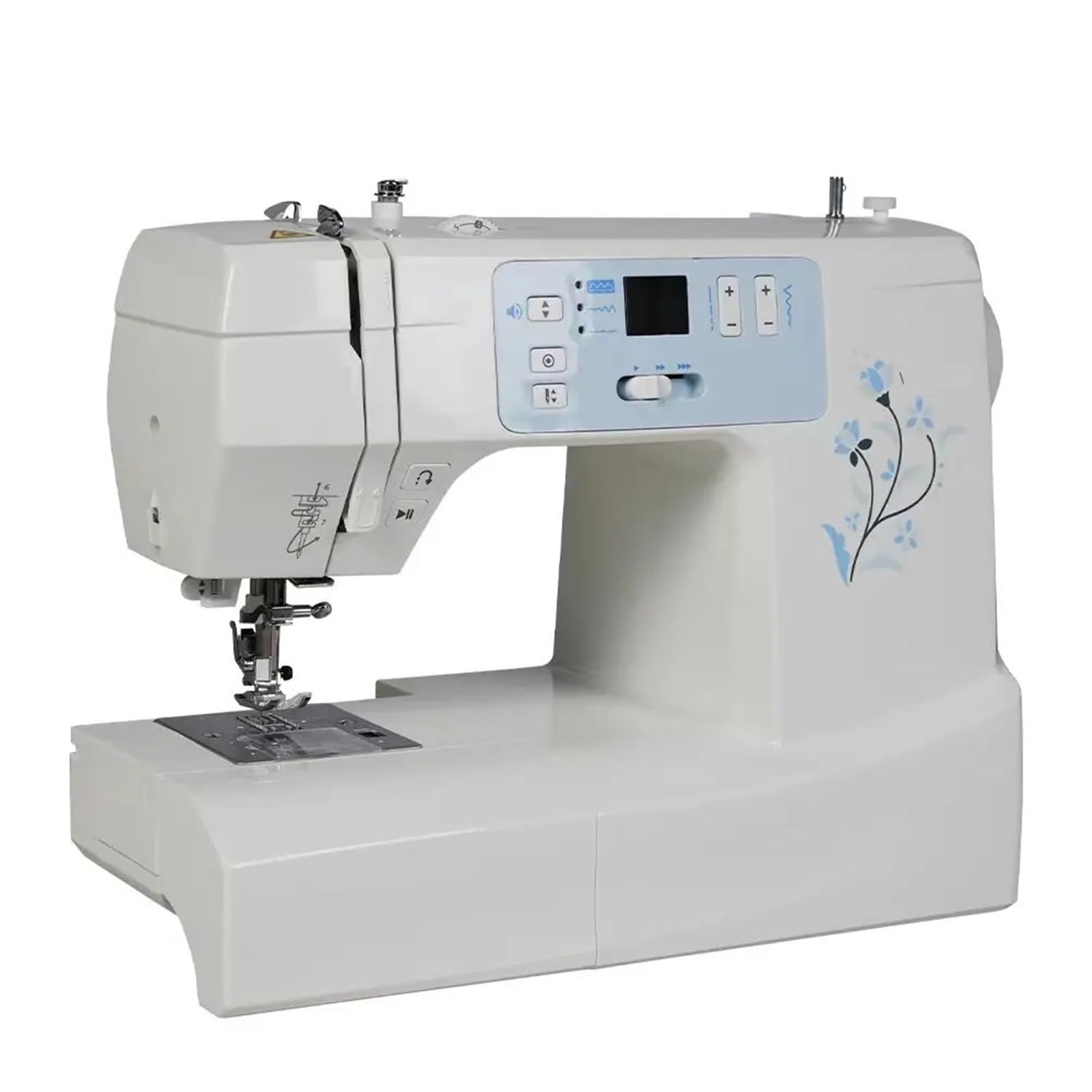 Edede One Color Sewing Machine, Electronic Household Sewing Machine With Overlock Electric Fully Automatic