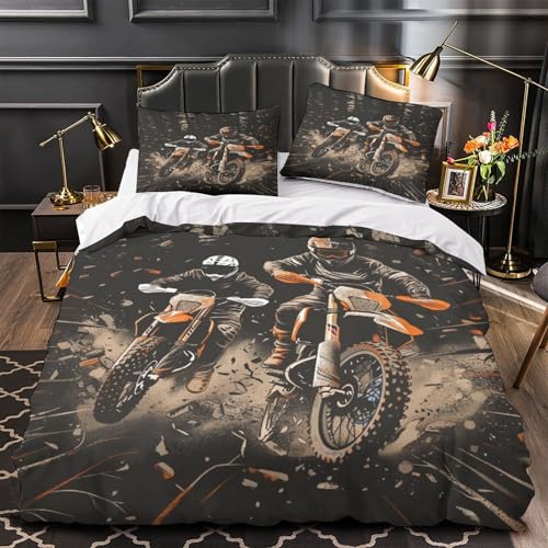 Parure de lit moto 3D ultra douce pour transformer une chambre d'ado - 4
