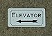 Elevator Left Arrow Metal Sign