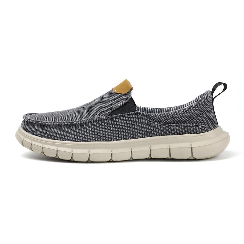 Men's Canvas Slip on Casual Loafers Flat Sneakers Walking Boat Shoes3