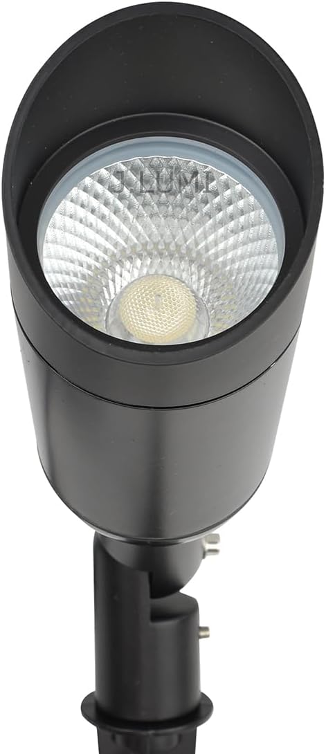 GBS9815 LED Outdoor Spotlight with Stake, 15W 120VAC, 5000K Daylight, 60-Degree Beam, Spotlight for Flag, UL Listed 4-ft Corded Plug, Not Dimmable