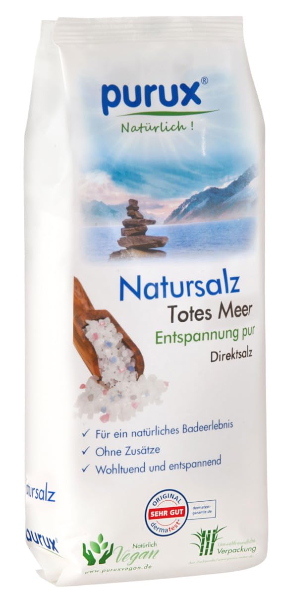 purux Totes Meer Salz 5kg Direktsalz 6x 850g Badesalz absolut naturbelassen