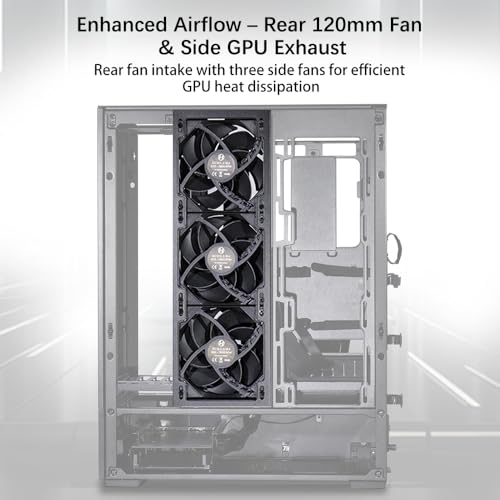 Image of Lian Li SUP 01-45L Stand-Up Platform case- Independent Chamber Direct Cooling design-510mm PCIe 4.0 Riser Cable-Pre-Installed 3X 120mm Fans-Dual ARGB Strips-Supports 360mm /280mm AIO-Black (SUP01X.US)