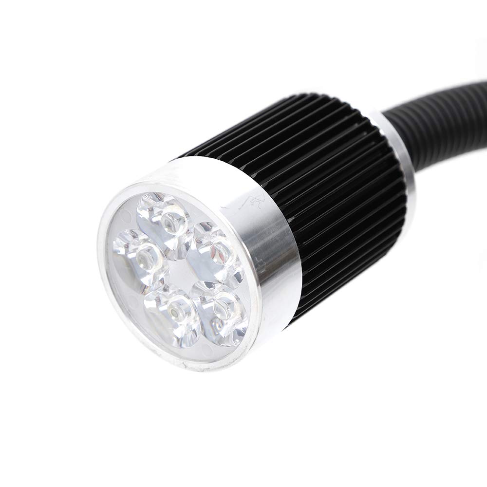 Lampa maszynowa CNC, 220 V LED lampa robocza z podstawą magnetyczną, elastyczna lampa typu łabędzia szyja, regulacja 360°, do tokarki, stołu warsztatowego