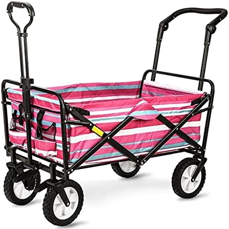 Garden Cart Heavy Duty Folding Garden Trolley Folding Wagon Foldable Pull Wagon Hand Cart Beach Wagon Folding Cart Wagon Truck Wheelbarrow (B)