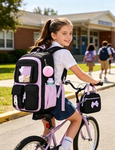 Image of Girls Backpack Kids Backpack for Girls Kawaii Ita Kids School Bookbag for Teen Elementary Middle School