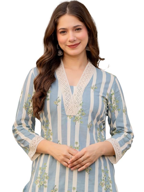 rytras Women Woman Pure Cotton Printed Straight Kurta Sets with Palazzos|Kurti Set for Woman|Cord Set for Women Cotton-picture-47