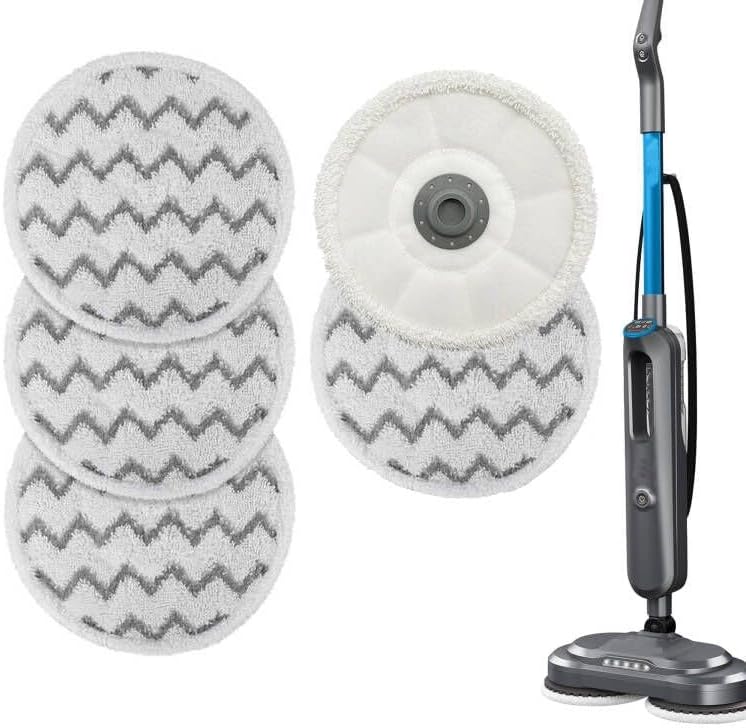 3897A Rotating Steam Mop Pads Compatible with Bissell SpinWave SmartSteam Scrubbing Steam Mop 3897A 3712 3712W-5 Pack
