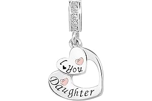 I Love You Heart Dangle Charms Compatible with Pandora