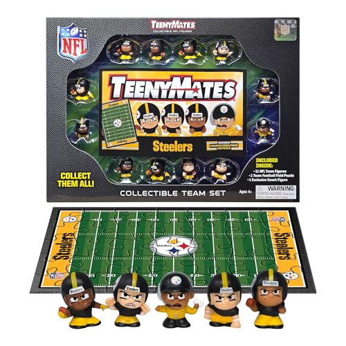 TeenyMates NFL Football Action Figures Gift Set Pittsburgh Steelers