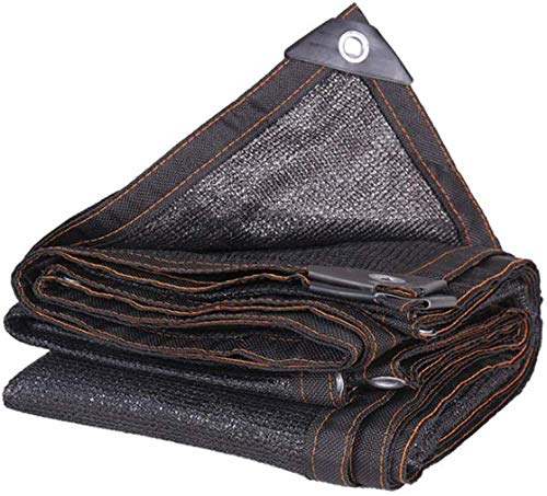 ER-JI Sun protectionShade Netting 70% Sunblock Shade Cloth - Black Bulk UV Resistant Fabric Mesh Tarp for Greenhouse Plant Shade Net Taped Edge with Grommets,5 * 5m