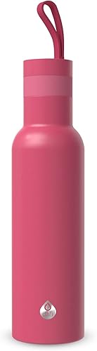 DAFI Thermos Botella de agua de metal rosa  17 onzas  Botella de agua térmica grande a prueba de derrames botellas de agua de boca ancha frasco