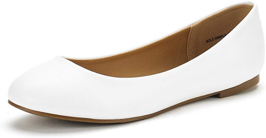 DREAM PAIRS Women's Sole-Simple Wide Width Flats, Ballerina Walking Flats, Comfortable Slip on Shoes - Image 4