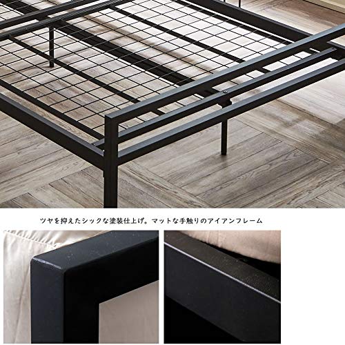 Amazon | Cordy シングル ファブリックベッド アイアンベッド 木製