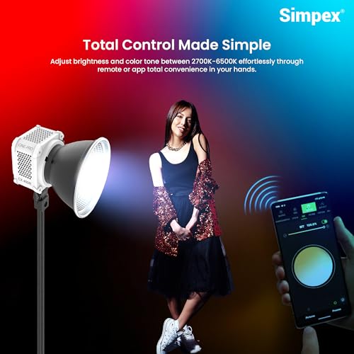 Image of Simpex CINE PRO Series CX-400R, A high-Performance 400W RGB Continuous LED Light meticulously Designed for Professional filmmakers, Studio Photographers, and Content Creators.