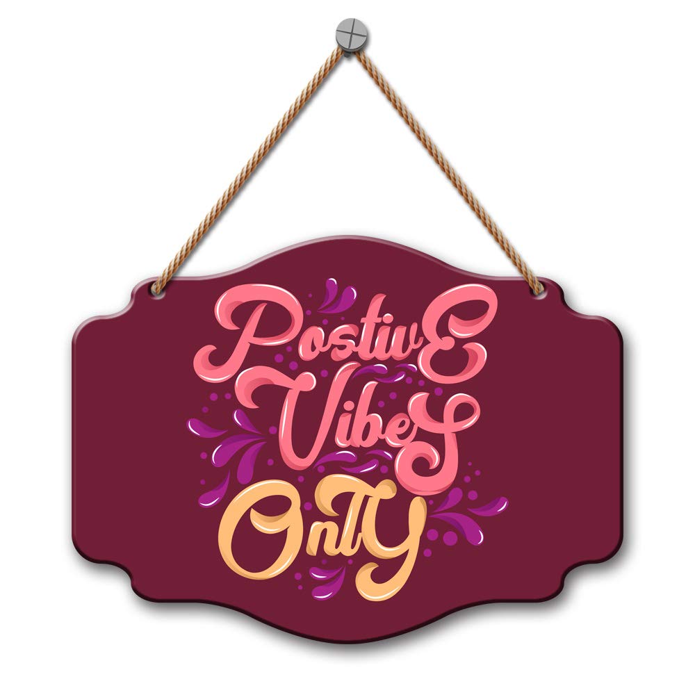 Yey Wooden Wall Hanging Positive Vibes Motivational Quote Printed Home Decor 7.5X10 Inches - for Home Decoration, Entrance Decor, Door Hanging Plaque Sign for Room Decoration (B09162K5J4) Amazon Price History, Amazon Price Tracker