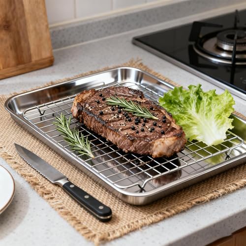 Accessoires de cuisson en acier inoxydable avec grande plaque de cuisson robuste - 3