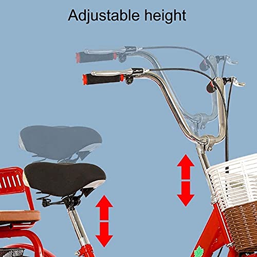 Triciclo para adultos, triciclos para compras y viajes, bicicleta de 3 ruedas para mayores con asiento trasero y canasto grande para compras, frenos duales y horquilla delantera amortiguada miniatura 7