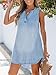 CUPSHE Women's Denim Mini Dress Jean Dresses V Neck Sleeveless Casual Summer Outfits 2025 Blue, Large