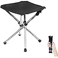 Travel Chair Slacker Tripod Chair for Camping, Lightweight Chair, Adjustable Carry Strap for Easy Transport | Lighter Version of The Original Slacker Stool | Perfect for Outdoor Adventures (Black)